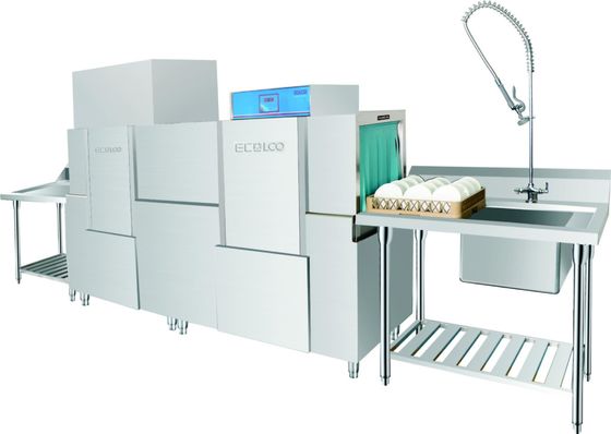 중국 대중음식점을 위한 스테인리스 선반 컨베이어 접지 닦은 기계 ECO-M260PH 20KW/56KW 협력 업체