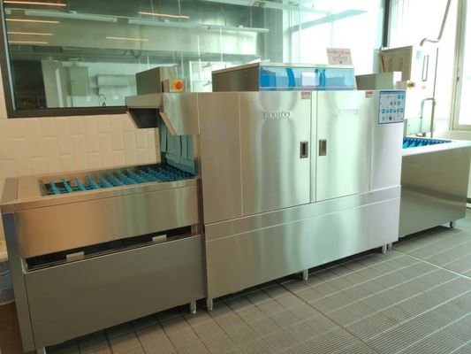 중국 접지 닦은 기계/고열 Dishwashing 기계 60~75℃를 위생적으로 하는 호텔 온수 협력 업체