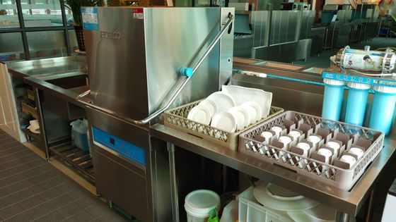 중국 상업적인 Dishwashing 역, 상업 급료 접지 닦은 기계 안쪽에 분배기 협력 업체