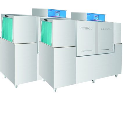 중국 유형 접지 닦은 기계 상업적인 Dishwashing 기계 390L/H 물 사용량을 선반에 얹으십시오 협력 업체