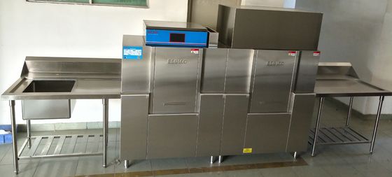 중국 0.2kw 상업적인 Dishwashing 기계, 선반 유형 접지 닦은 기계 380Kg 무게 협력 업체