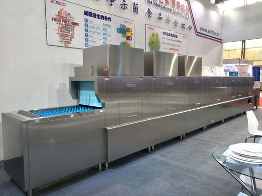 중국 56KW/92KW 호텔 접지 닦은 기계 기계 ECO-L960CP3H3의 상업적인 Dishwashing 기계 협력 업체