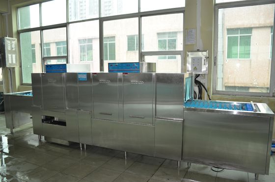 중국 대중음식점 급료 접지 닦은 기계 25KW/61KW 1600H 5400W 850D의 상업적인 Dishwashing 기계 협력 업체