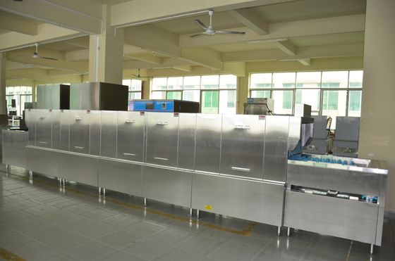 중국 안쪽으로 자동적인 Dishwashing 기계 비행 유형 접지 닦은 기계 1900H 7000W 850D 분배기 협력 업체